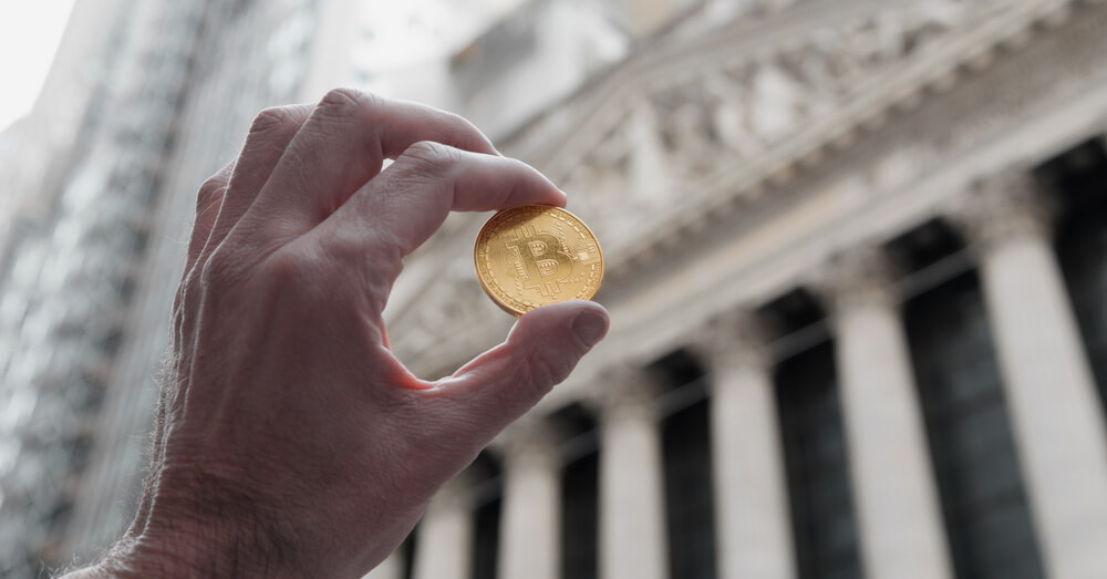 Bitcoin fora da bolsa de valores de NY