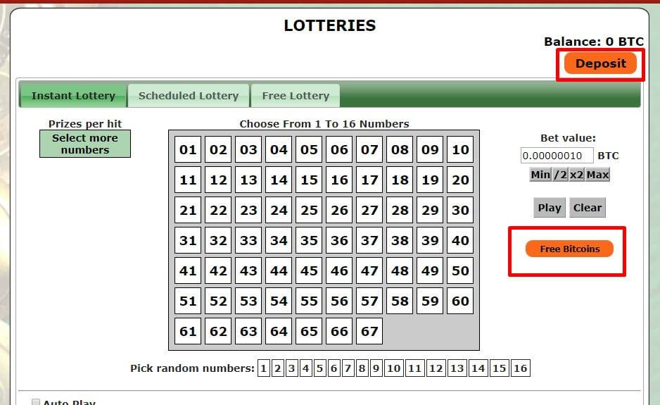 gratuit bitcoin loterie hack