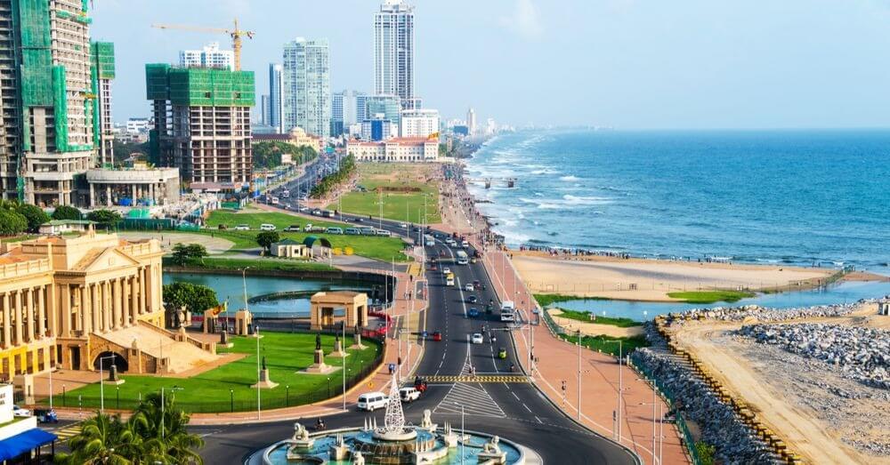 Imagem de uma vista aérea de Colombo, Sri Lanka