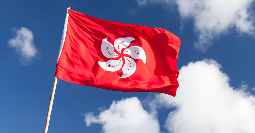 A bandeira de Hong Kong