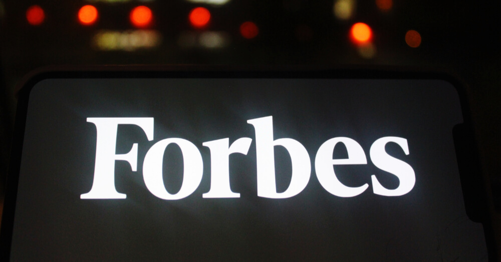 Uma imagem do logotipo da Forbes