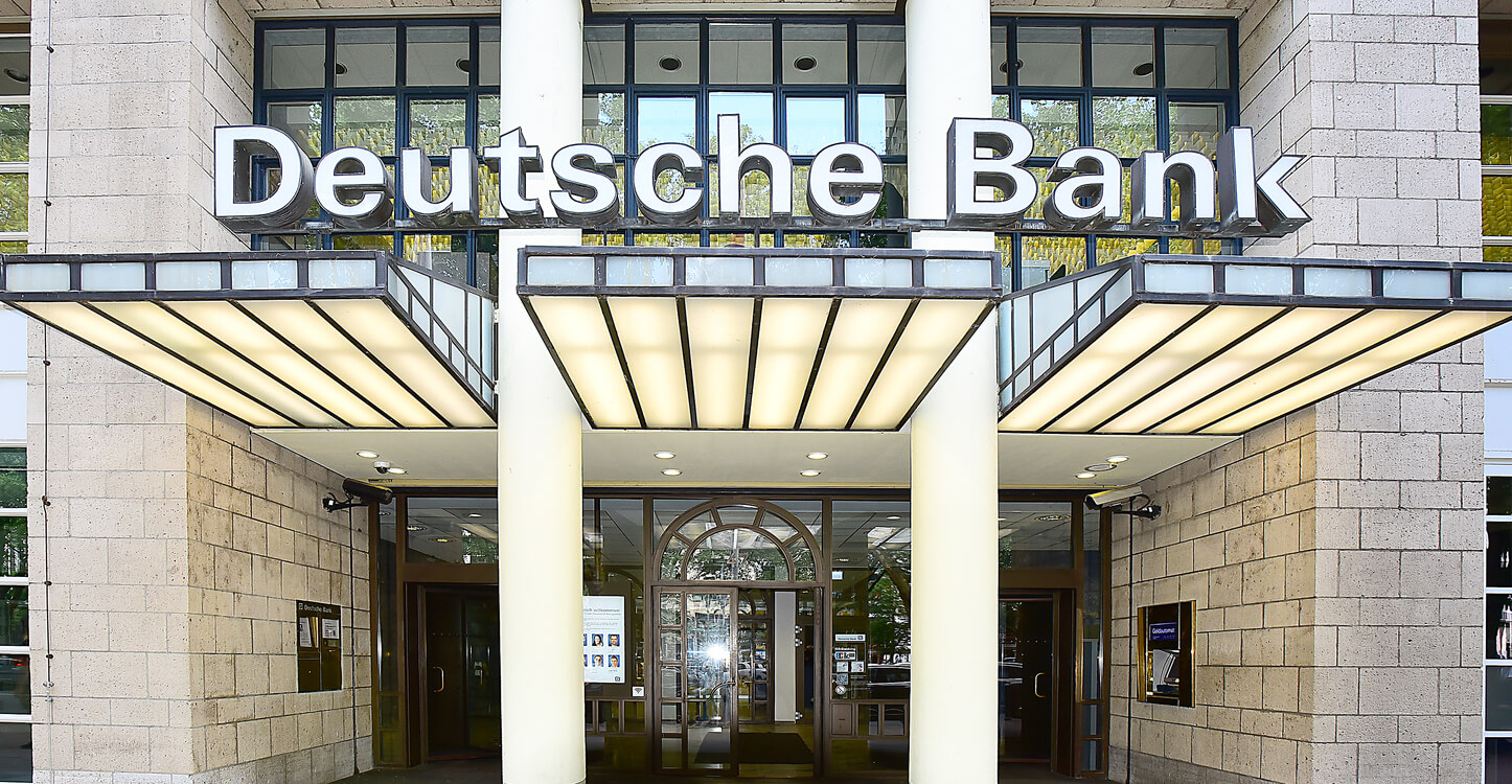 A entrada do Deutsche Bank