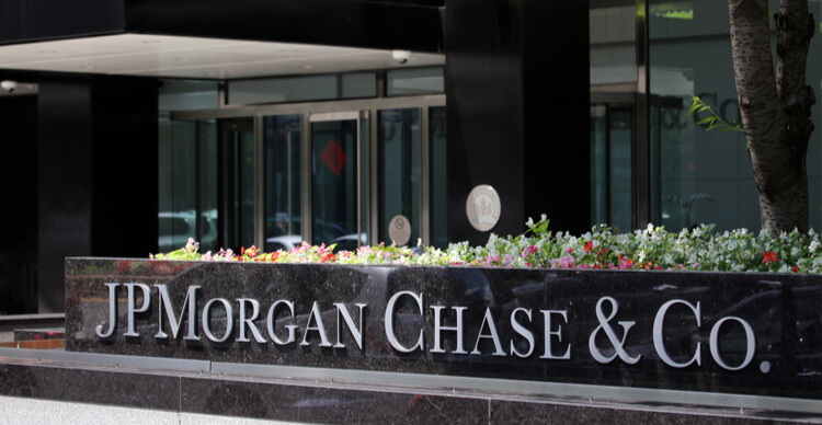 Entrada para escritório do JPMorgan